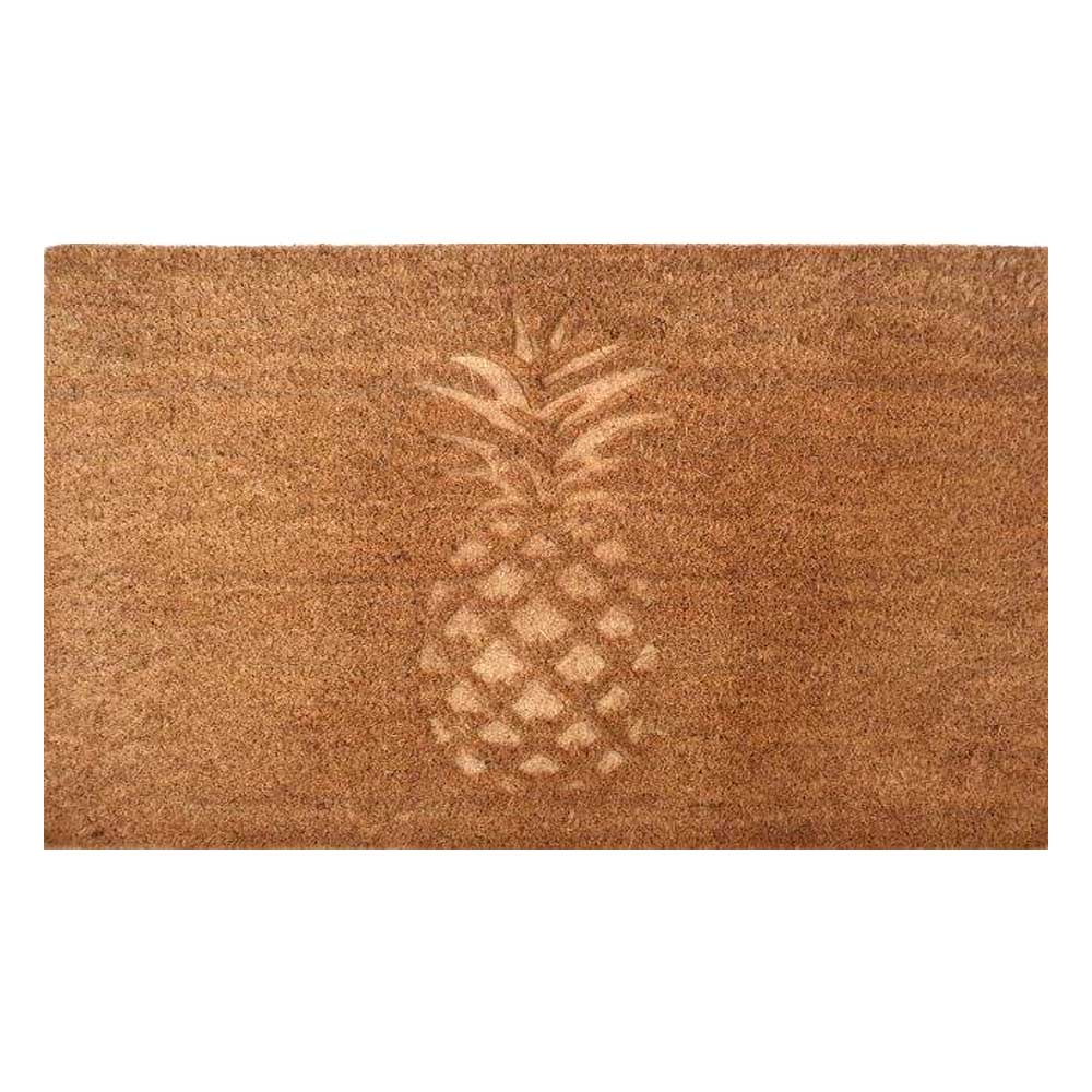 PVC Backed Coir Doormat - Embossed Pineapple