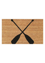 PVC Backed Coir Doormat - Black Oars