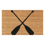 PVC Backed Coir Doormat - Black Oars