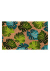 PVC Backed Coir Doormat - Monsteria Leaves