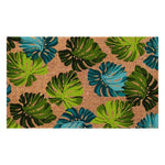 PVC Backed Coir Doormat - Monsteria Leaves