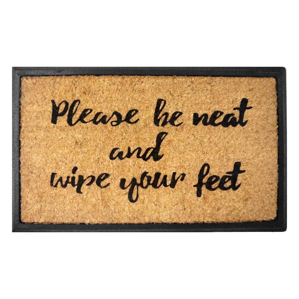 Humour Coir & Rubber Doormat - Wipe Your Feet