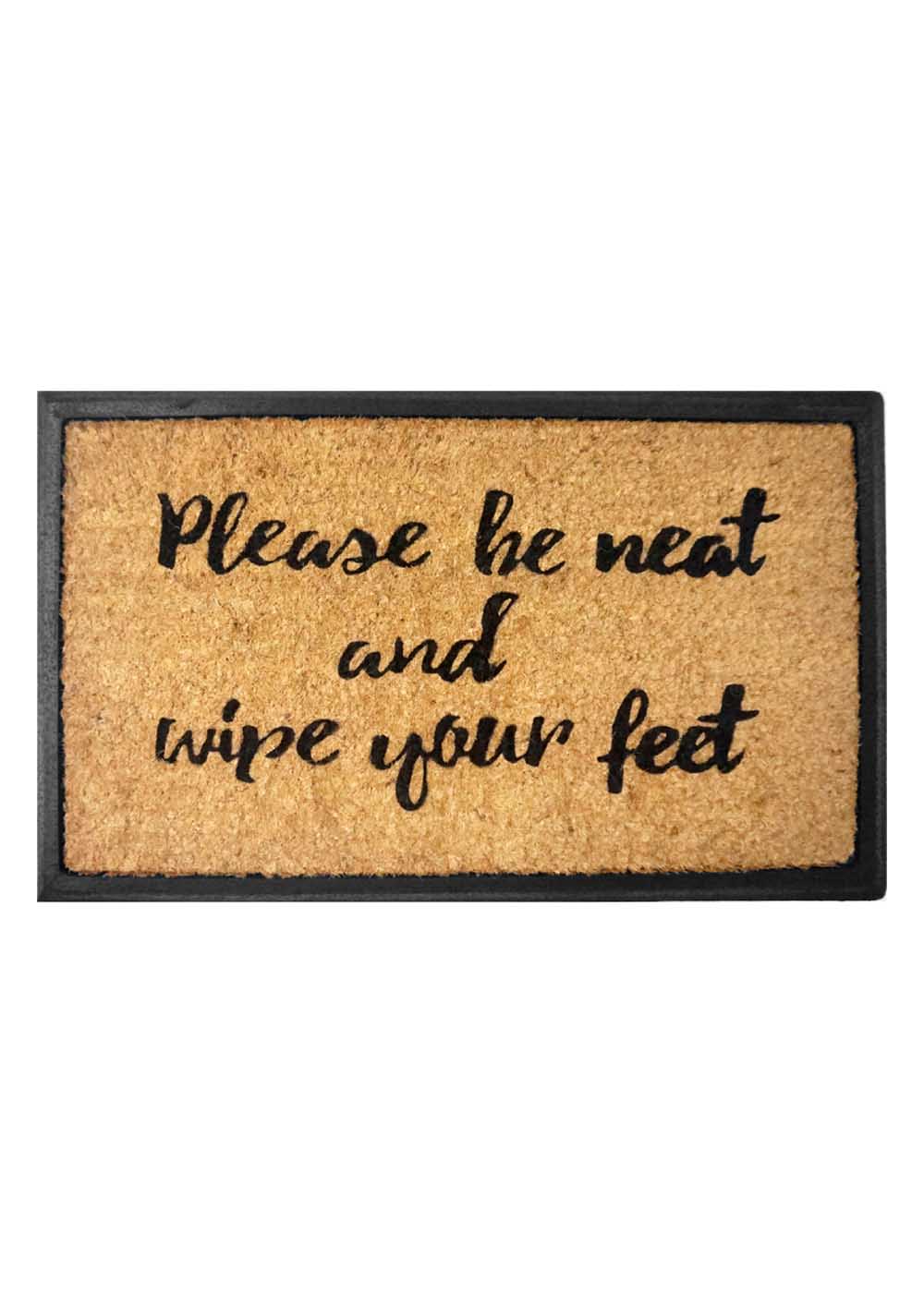Humour Coir & Rubber Doormat - Wipe Your Feet