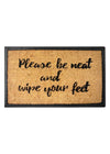 Humour Coir & Rubber Doormat - Wipe Your Feet