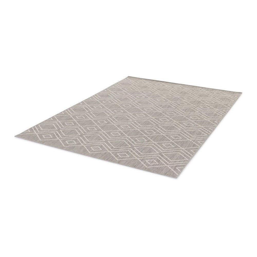 Riverstone Silver Geo Recycled Rug