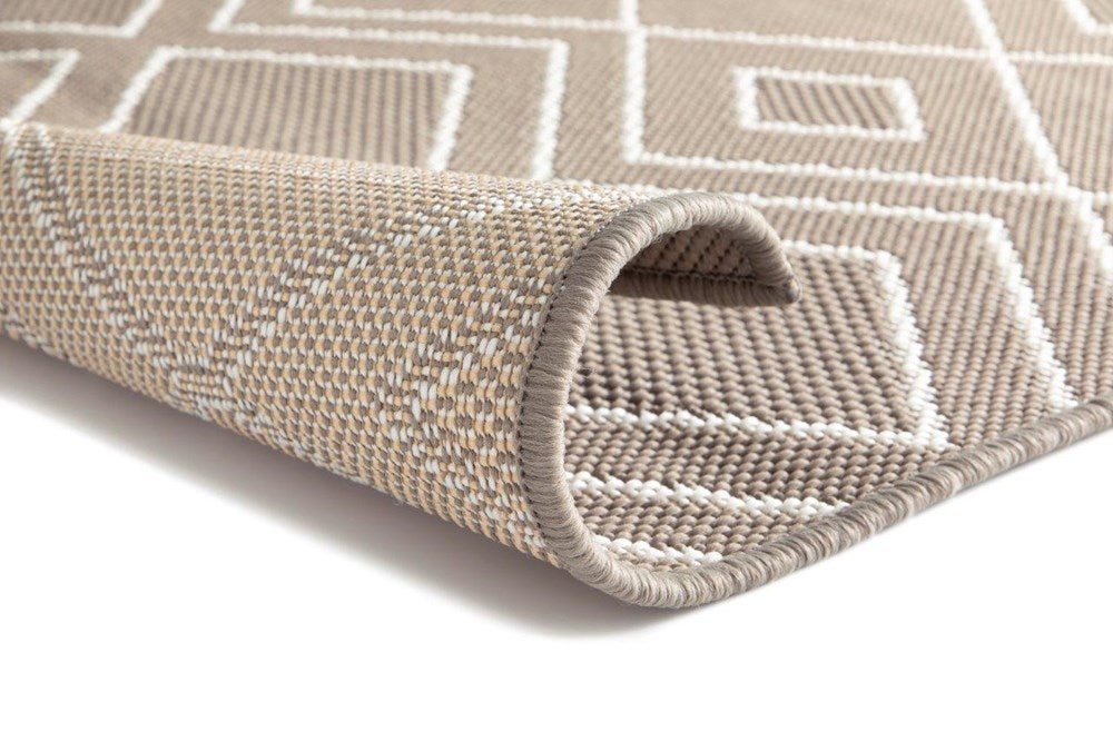 Riverstone Taupe Geo Recycled Rug