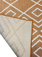 Riverstone Terracotta Geo Recycled Rug