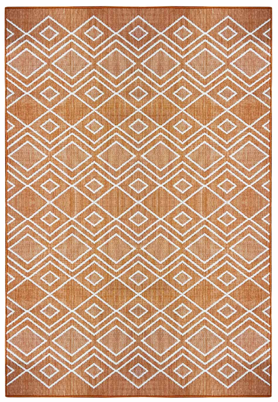 Riverstone Terracotta Geo Recycled Rug