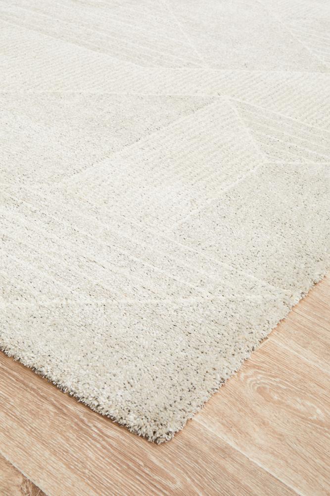 Freya Geometric Grey Rug