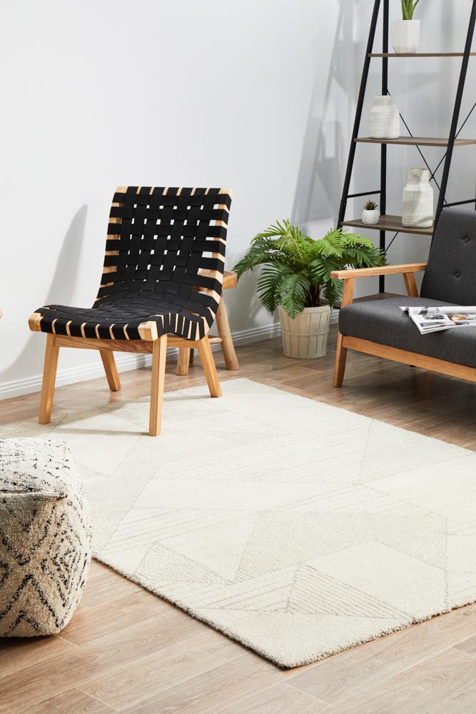 Freya Geometric Cream Rug