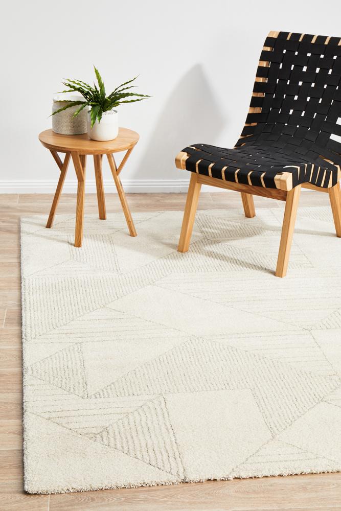 Freya Geometric Cream Rug
