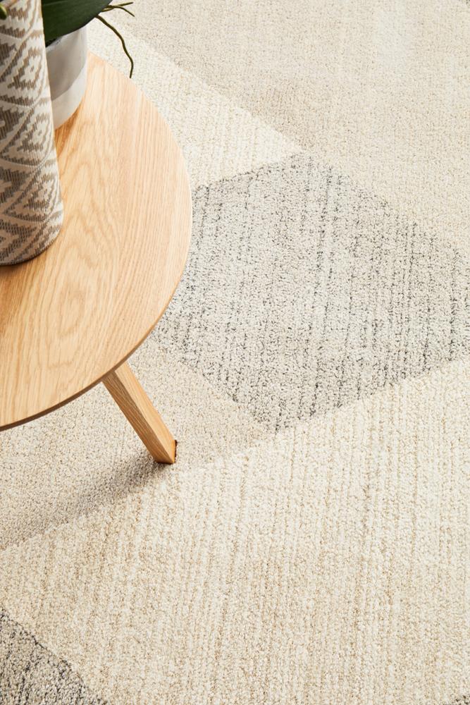 Freya Diamond Stone Grey Rug