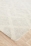 Freya Lattice Pebble Grey Rug