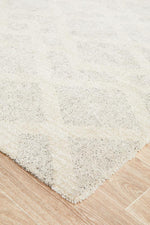 Freya Lattice Pebble Grey Rug