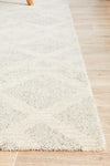 Freya Lattice Pebble Grey Rug