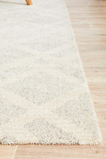 Freya Lattice Pebble Grey Rug