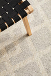 Freya Lattice Pebble Grey Rug