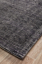 Olivia Black Textured Rug