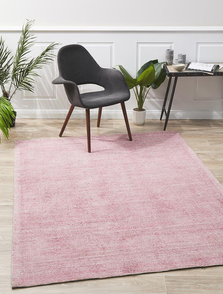 Olivia Rose Pink Textured Rug