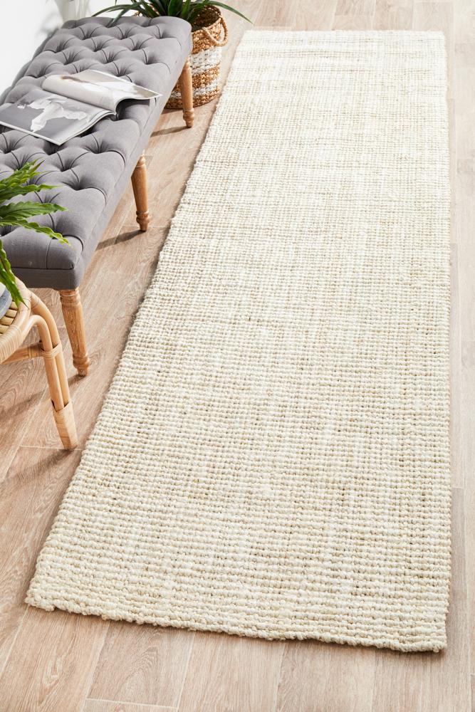 Emma Knotted Jute Bleached Runner