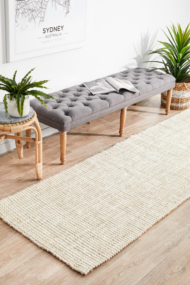 Emma Knotted Jute Bleached Runner