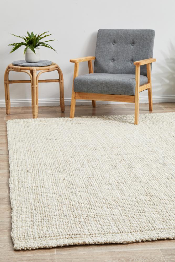 Emma Knotted Jute Bleached Rug