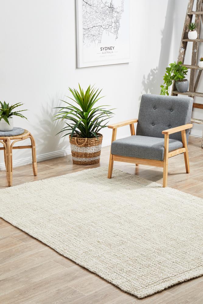 Emma Knotted Jute Bleached Rug