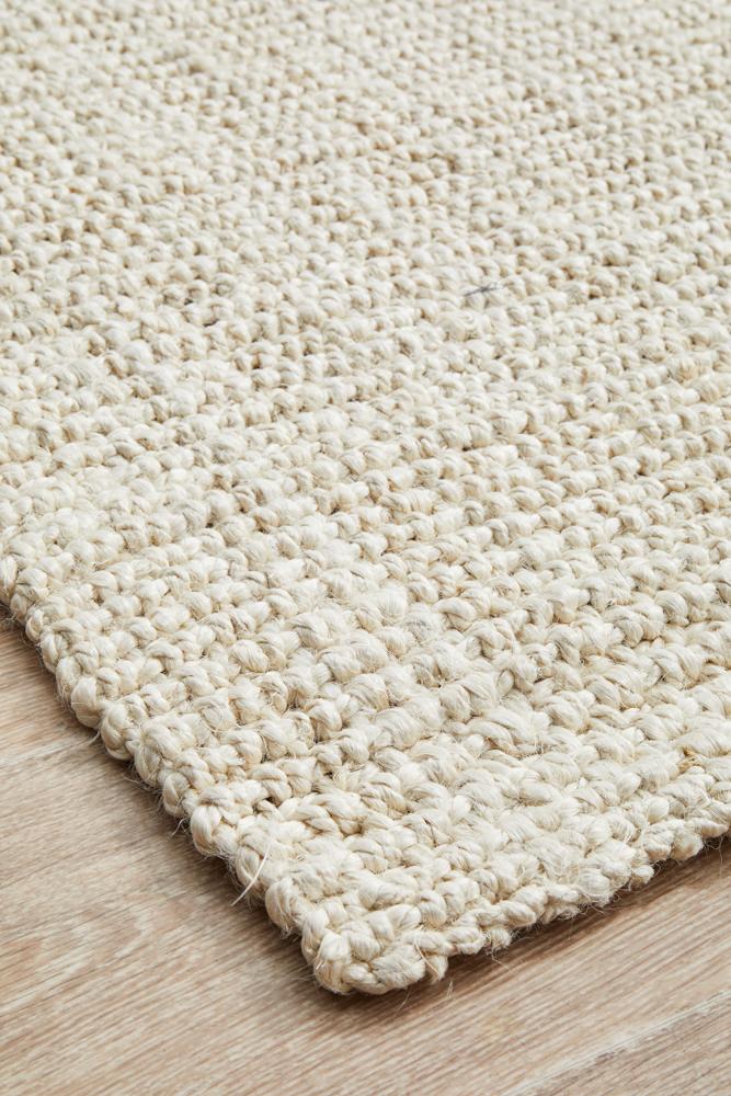 Emma Knotted Jute Bleached Rug