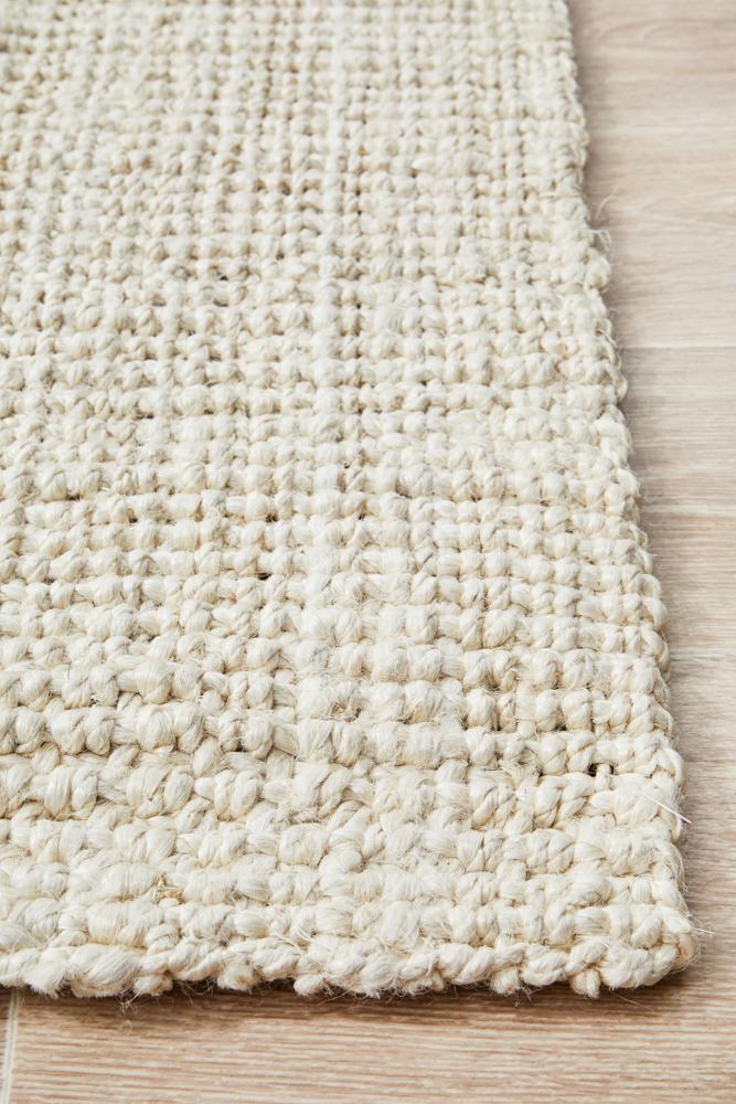 Emma Knotted Jute Bleached Rug