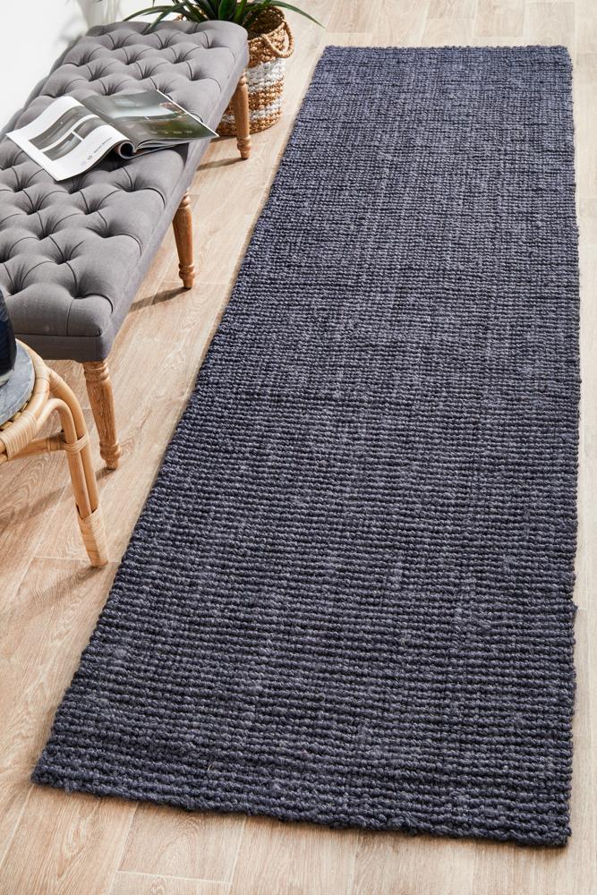 Emma Knotted Jute Navy Runner