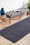 Emma Knotted Jute Navy Runner