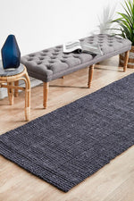 Emma Knotted Jute Navy Runner