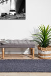 Emma Knotted Jute Navy Runner