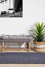 Emma Knotted Jute Navy Runner
