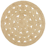 Emma Circles Jute Natural Round Rug