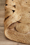 Emma Circles Jute Natural Round Rug