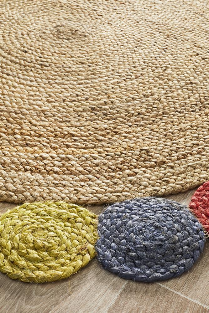 Emma Gummy Balls Colourful Round Rug