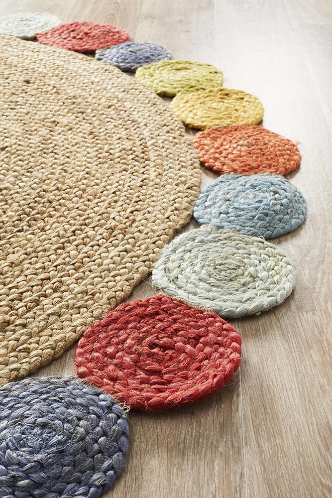 Emma Gummy Balls Colourful Round Rug