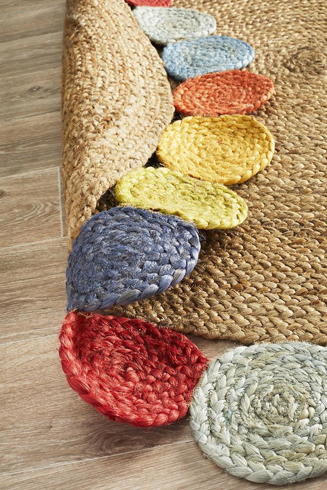 Emma Gummy Balls Colourful Round Rug
