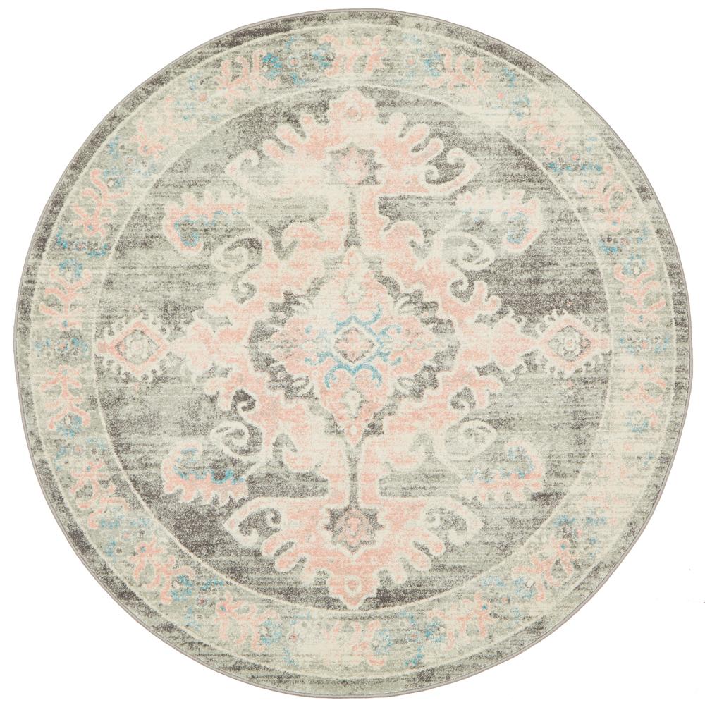 Eleanor Grey Medallion Round Rug