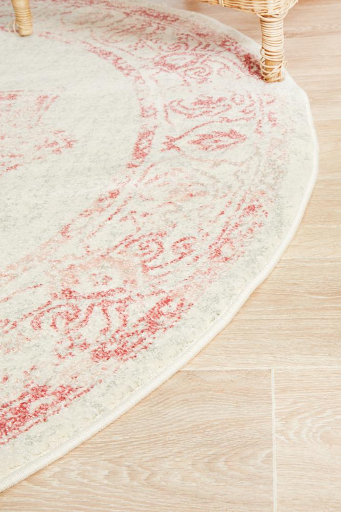 Eleanor Pink Medallion Round Rug