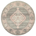 Eleanor Grey Diamond Round Rug