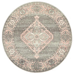 Eleanor Grey Diamond Round Rug