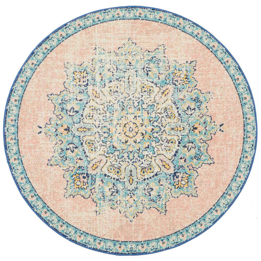 Eleanor Flamingo Pink Medallion Round Rug