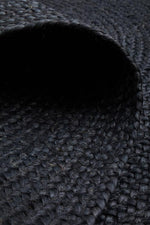 Isabella Black Jute Oval Rug