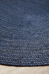 Isabella Navy Jute Oval Rug