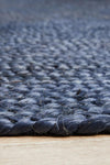 Isabella Navy Jute Oval Rug