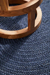 Isabella Navy Jute Oval Rug