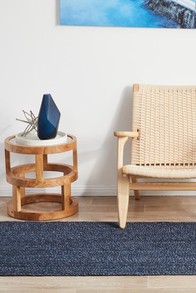 Isabella Navy Jute Runner