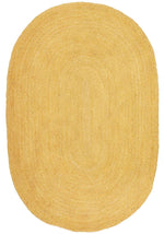 Isabella Yellow Jute Oval Rug